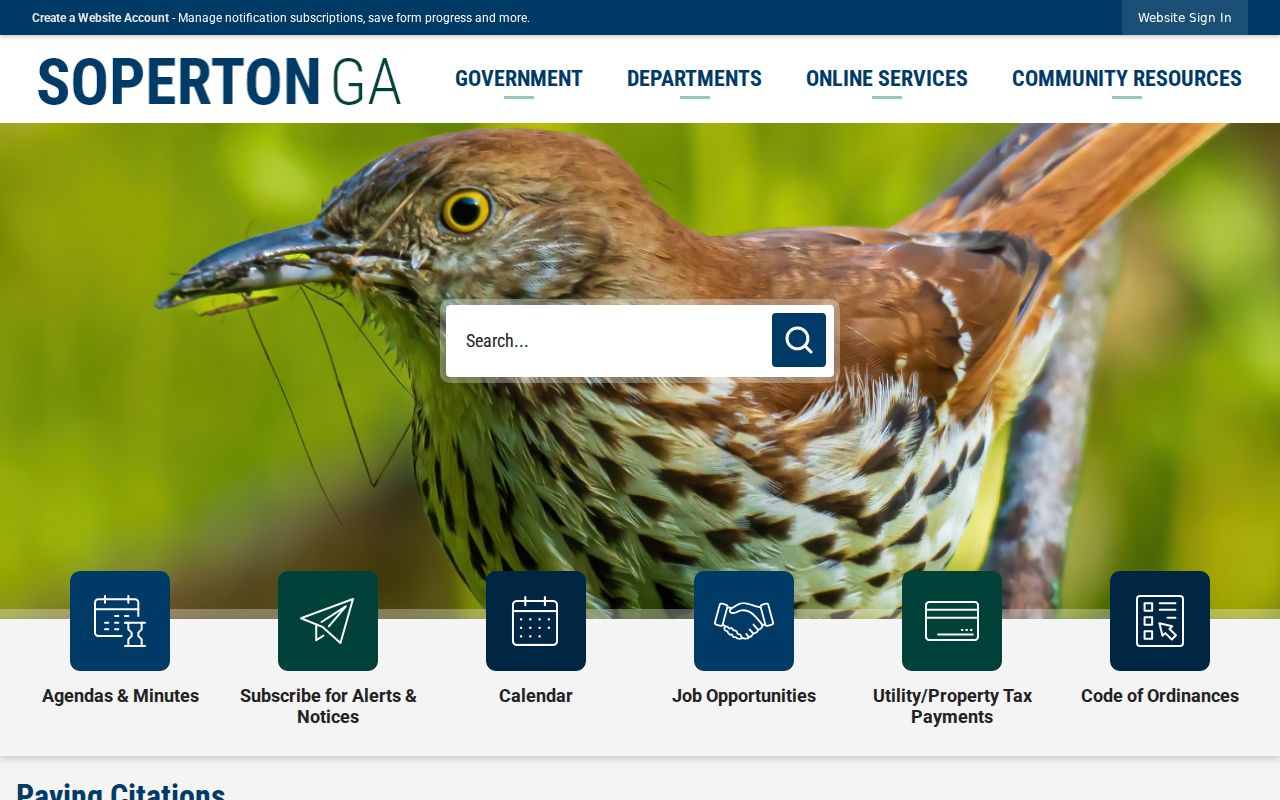 Soperton citation payment and court record instructions