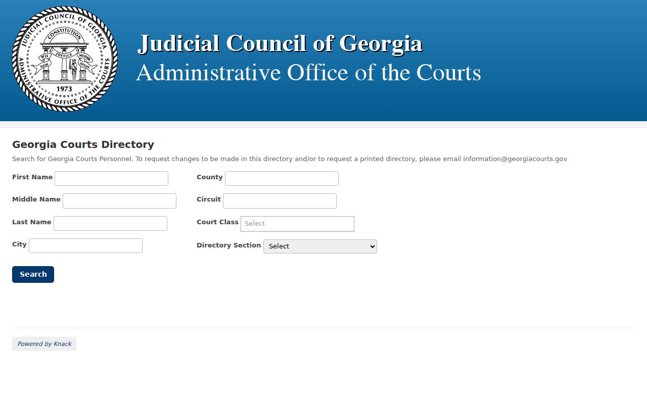 Georgia court directory used to locate Treutlen County courts