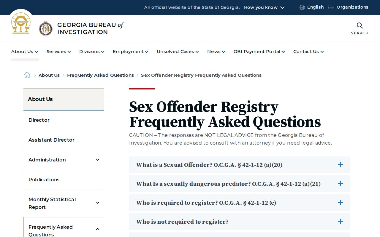Treutlen County sex offender registry profile information explained by GBI